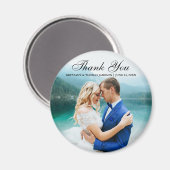 Mariage Merci Photo moderne Magnet BT R (Recto/Verso)