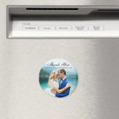 Mariage Merci Photo moderne Magnet BT R (In Situ (Lave-vaisselle))