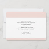 MARIAGE MERCI photo simple contour rose pâle (Dos)