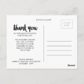 Mariage Merci photo superposition carte postale Mo (Dos)