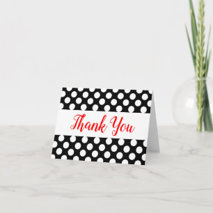 Mariage Merci Points noirs et blancs Rouge