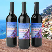 Mariage Merci Positano Italie Vin Étiquette