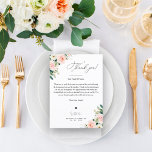 Mariage Merci Remarque, En Remplacement Des Cartes<br><div class="desc">Merci à tous vos amis et votre famille avec ces notes de remerciement mariages! Le design présente de délicates fleurs blanches et la police de script la plus élégante. Modifiez directement sur Zazzle avec votre message de remerciement,  vos noms et vos dates de mariage !</div>