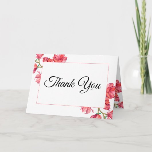 Mariage Merci rose blanc Floral (Devant)