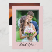 Mariage Merci Script 2 Photo Merci rose (Devant / Derrière)