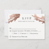 Mariage métallique moderne RSVP (Devant)