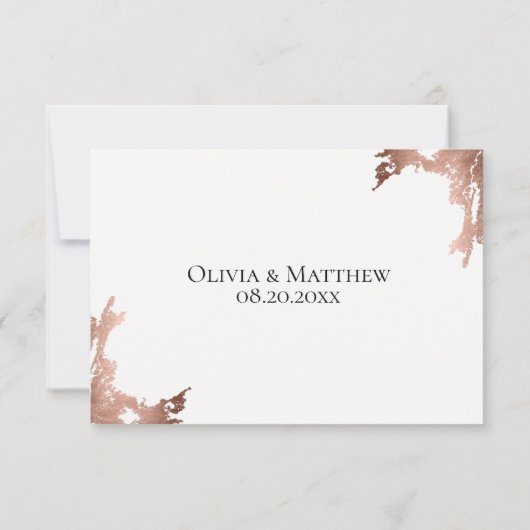 Mariage métallique moderne RSVP (Dos)