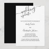 Mariage Mettre à jour Élégante carte de report de (Devant / Derrière)