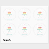 Mariage mignon blanc Cake Business Sticker ÉTIQUET (Feuille)