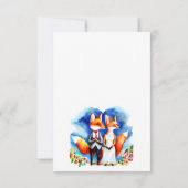 Mariage mignon Fox Couple Save the Date Faire-part (Dos)