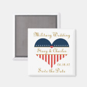 Mariage militaire Enregistrer la date Magnet perso (Recto/Verso)