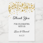 Mariage Mini bouteille à vin Étiquette (Étiquettes simples)