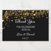 Mariage Mini Sparkling Wine Bottle Étiquette (Étiquettes simples)