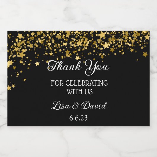 Mariage Mini Sparkling Wine Bottle Étiquette (Étiquettes simples)