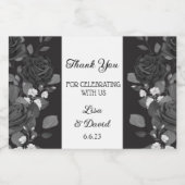 Mariage Mini Sparkling Wine Bottle Étiquette (Étiquettes simples)