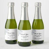 Mariage Mini Sparkling Wine Bottle Étiquette (Bouteilles)
