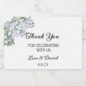 Mariage Mini Sparkling Wine Bottle Étiquette (Étiquettes simples)