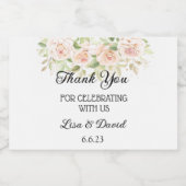 Mariage Mini Sparkling Wine Bottle Étiquette (Étiquettes simples)