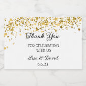 Mariage Mini Sparkling Wine Bottle Étiquette (Étiquettes simples)