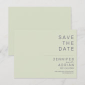 Mariage minimal Enregistrer les cartes de dates (Devant / Derrière)