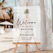 Mariage minimal Palm Tree Bienvenue gelé