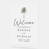 Mariage minimal Palm Tree Bienvenue gelé (Angle)