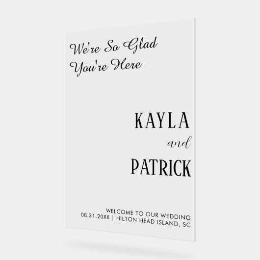 Mariage minimaliste Accueil Mariage moderne Entrée (Angle)