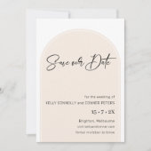 Mariage minimaliste Arc Mauve Enregistrer La Carte (Devant)