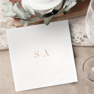 Mariage minimaliste au monogramme sophistiqué