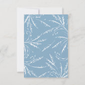 Mariage minimaliste bleu Dusty RSVP (Dos)