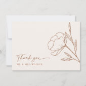 Mariage minimaliste Boho Carte de remerciements pl (Devant)