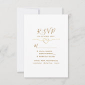 Mariage Minimaliste Choix de Menu (Devant)