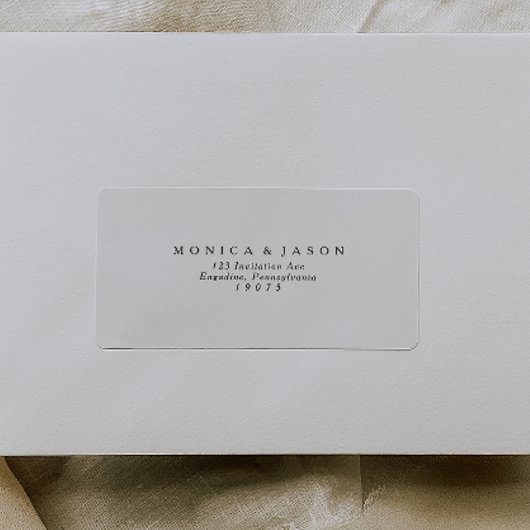 Mariage minimaliste classique Étiquettes de adress