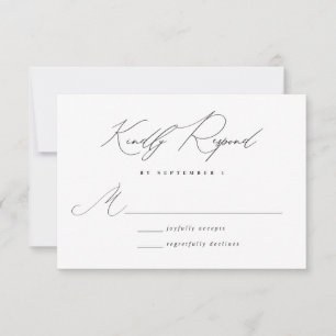 Mariage minimaliste de calligraphie moderne RSVP