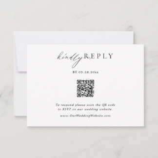 Mariage minimaliste de code QR RSVP Réaction en li