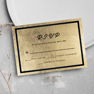 Mariage minimaliste de luxe Black Gold RSVP