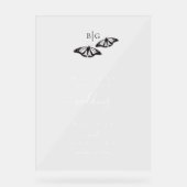 Mariage minimaliste de papillon noir blanc (Recto)