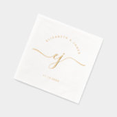 Mariage Minimaliste Élégant Monogramme Simple (Gauche)