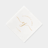 Mariage Minimaliste Élégant Monogramme Simple (Droite)