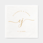 Mariage Minimaliste Élégant Monogramme Simple (Recto)
