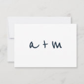 Mariage minimaliste et moderne RSVP (Dos)