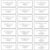 Mariage minimaliste Étiquettes de adresse invités (Devant)