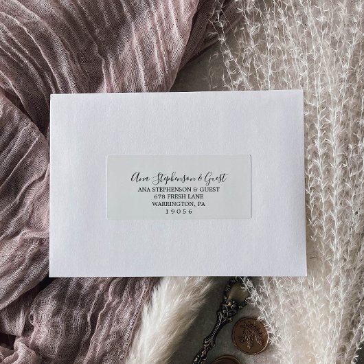 Mariage minimaliste Étiquettes de adresse invités