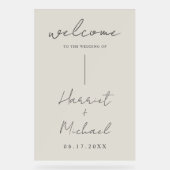 Mariage minimaliste moderne Accueil (Recto)