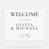 Mariage minimaliste moderne Accueil (Recto)