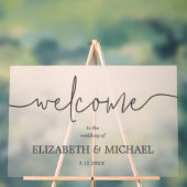 Mariage minimaliste moderne Accueil rose transpare (Neutre)