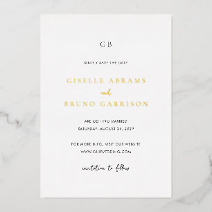 Mariage minimaliste moderne, carte de sauvegarde d