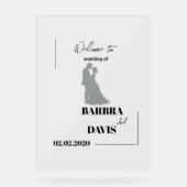 Mariage minimaliste moderne en silhouette Couple (Recto)