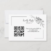 Mariage minimaliste moderne Kindly RSVP (Devant)