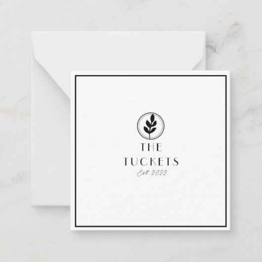 Mariage minimaliste moderne Merci carte postale (Devant)